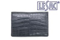 レザック / LE'SAC 革小物 8130smgy クロコダイルレザーカードケース スモーキーグレー 国産(日本製)