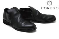 オルゴ / HORUGO メンズ カジュアルシューズ hcn01212bk ダブルジップブーツ ブラック 国産(日本製)