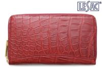 レザック / LE'SAC 財布 8165rd クロコダイル ポロサス ラウンドジップ長財布 レッド 国産(日本製)
