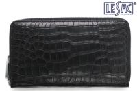 レザック / LE'SAC 財布 8173lscbk クロコダイル ポロサス ラウンドジップ長財布 ブラック 国産(日本製)