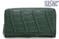 レザック / LE'SAC 財布 8173lscgr クロコダイル ポロサス ラウンドジップ長財布 グリーン 国産(日本製)