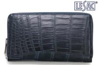 レザック / LE'SAC 財布 8173lscnv クロコダイル ポロサス ラウンドジップ長財布 ネイビー 国産(日本製)