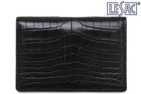 レザック / LE'SAC  革小物 8125bk ベビーナイルクロコダイル カードケース ブラック 国産(日本製)
