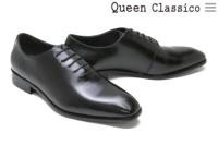 クインクラシコ / QueenClassico メンズ ドレスシューズ 14395bk ホールカット ブラック