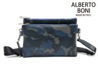 アルベルトボニー / ALBERTO BONI バッグ alb-9372bl Ｗショルダーバッグ カモフラージュブルー イタリア製