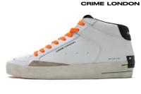 雑誌掲載 LEON / レオン クライムロンドン / CRIME LONDON メンズ スニーカー 18150aa6 スケート デラックス MID ホワイトミッド イタリア製