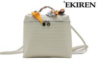 エキレン / EKIREN バッグ n008iwh クロコ型押し リュック ホワイト 国産(日本製)
