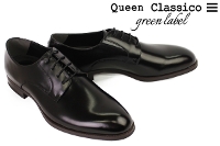 クインクラシコグリーンレーベル / Queen Classico green label メンズ ドレスシューズ or31003bk 外羽根プレーントゥ ブラック dress