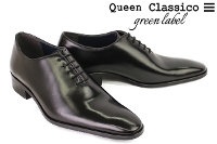 クインクラシコグリーンレーベル / Queen Classico green label メンズ ドレスシューズ dw1601bk ホールカット ブラック