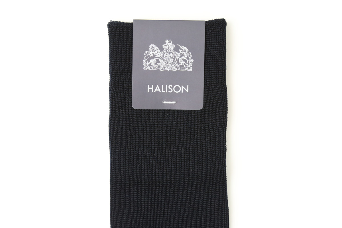 ハリソン HALISON 小物その他 10606cbk ブラック エジプト綿 ワイドリブ ロングホーズ